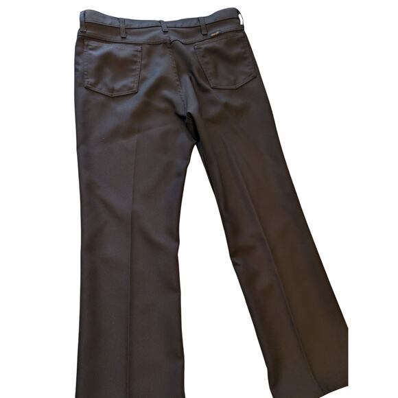Wrangler Pants Mens 38x30 Brown Workwear Western Wrancher Polyester Trousers \\ - Picture 9 of 12